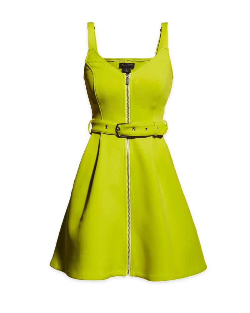 Front of a size XL Leanne Dress in Sorrento Lime by AS by DF. | dia_product_style_image_id:295899